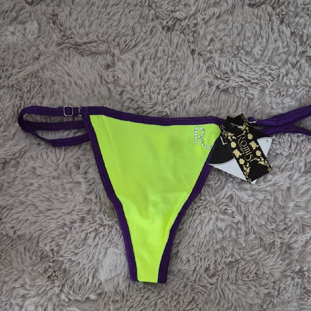 Vibrant Neon Green and Purple Women's Panties